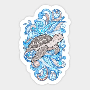 Turtle... just keeps swimming Sticker